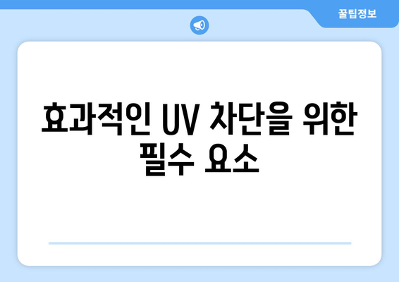 선글라스의 UV 차단 효과 이해하기