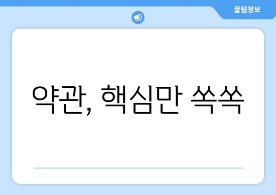 보험 약관 이해하기: 필수 조항 정리