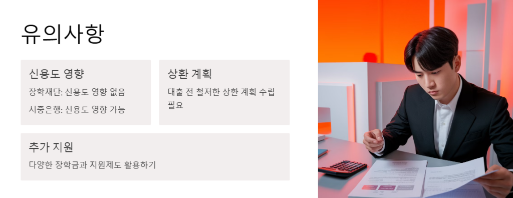 학자금 대출 유의사항